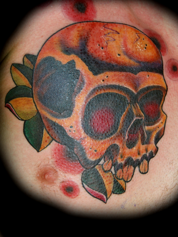 MEMPHIS - skull tattoo on chest